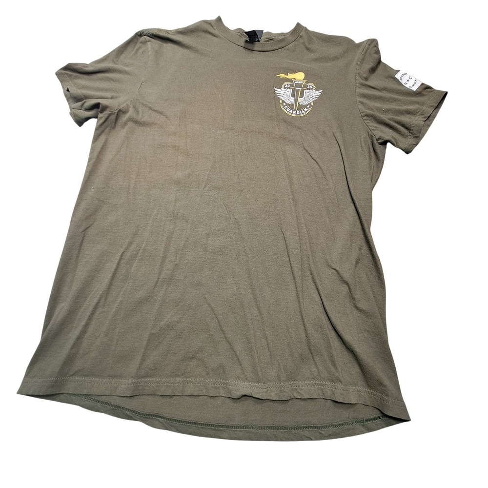 District Mens Olive Green NCLETR Guardian 2024 Torch Run T-Shirt Large